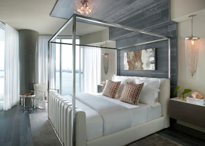 Castillian Collection from Mullican Flooring in the oak driftwood style. The floor was included in HGTV's 2012 Urban Oasis giveaway in Miami, Florida