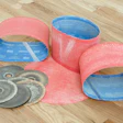 Image of used sanding belts and discs