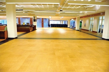 photo of cork floor in Addleston Library on the College of Charleston campus