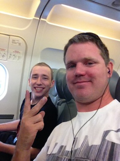 Scott Avery And Employee On Plane
