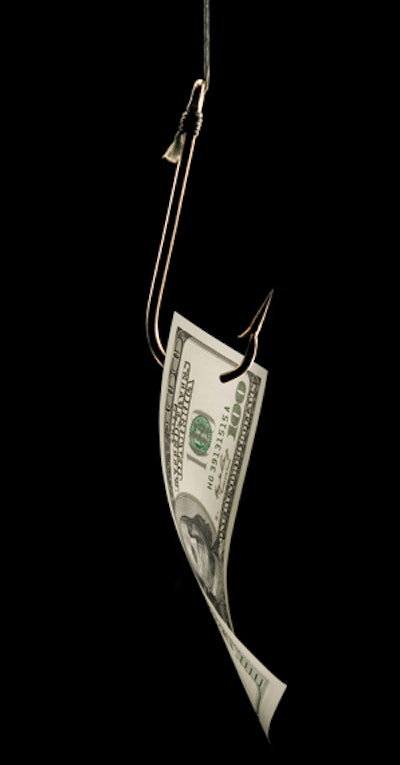 photo of money on fishhook