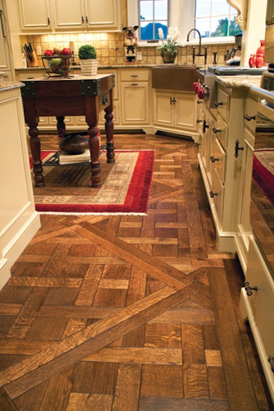 photo of wooden kitchen floor