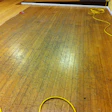 photo of bamboo floor before resanding