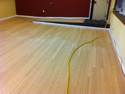 photo of bamboo floor sanded