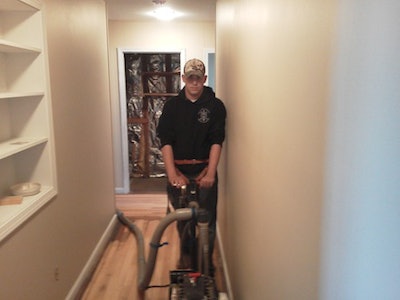 Gary Sanding Wood Floor