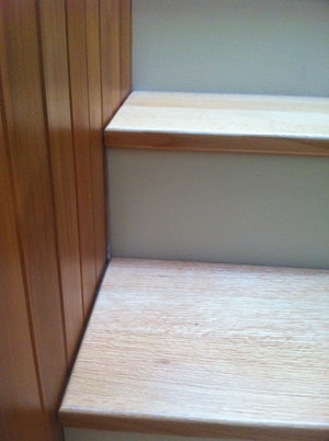photo of stairway and flooring project