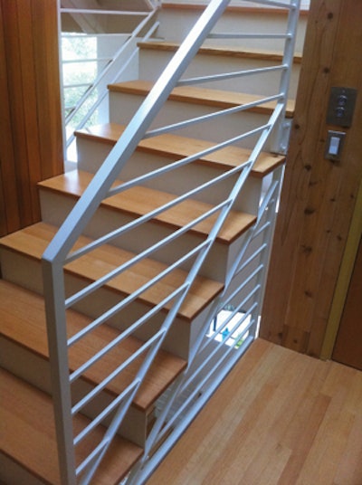 photo of stairway and flooring project