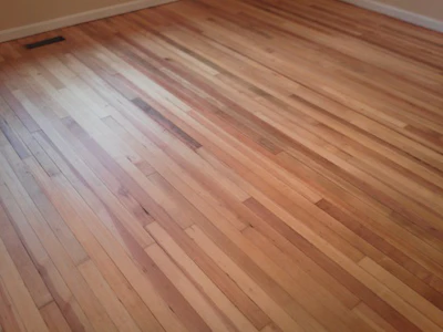 Old Pine Wood Floor After Sanding
