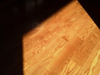 Stained Wood Floor In Sun