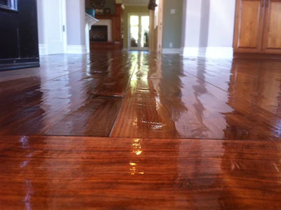 2nd Coat Of Freshly Finished Tung Oil Wood Floor