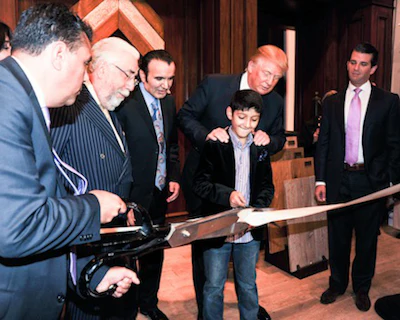Duvenjian's son, Tigran, takes part in the ceremonies.