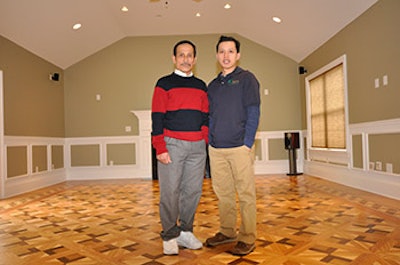 The author, right, and his father, Dan Nguyen, on-site at a recent job.