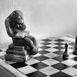 photo of monkey chess set