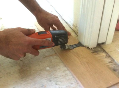 Door Jamb Cut Using Multi Tool