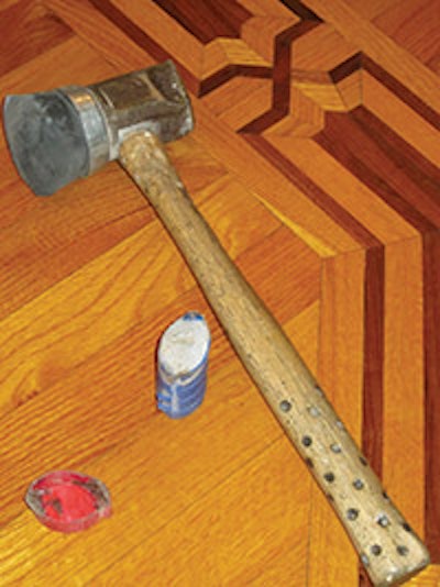 photo of mallet with pine tar