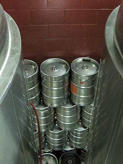 photo of beer kegs
