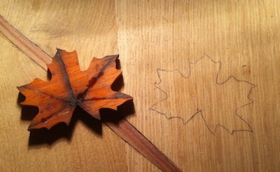 Avi Wood Floor Leaf Inlay 1