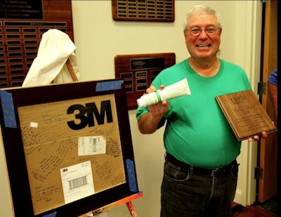 3M's Galen Fitzel was recognized at his final wood flooring school in St. Louis in June.