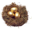 photo of a gold bird's nest