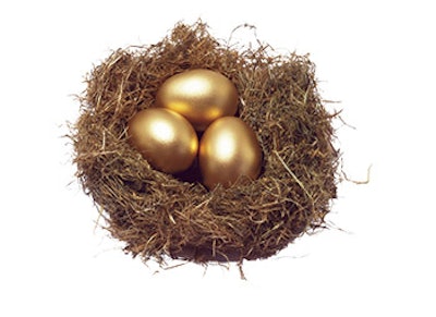 photo of a gold bird's nest