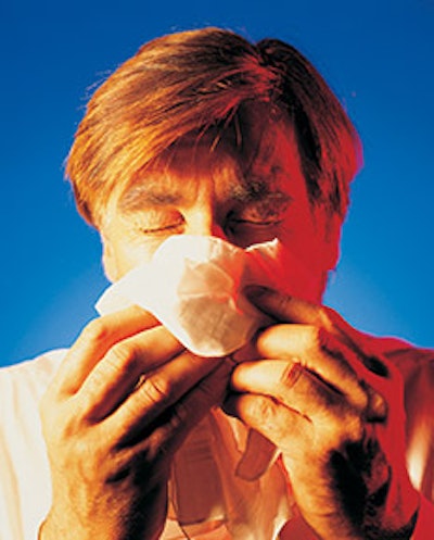 photo of someone sneezing