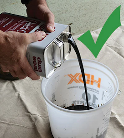 photo of pouring wood flooring stain