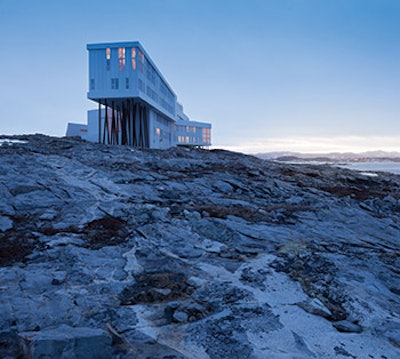 The Fogo Island Inn, located off the coast of Newfoundland, serves as an economic driver of the isolated community. Its design features local wood and mimics local architecture. (Photos by Iwan Baant)