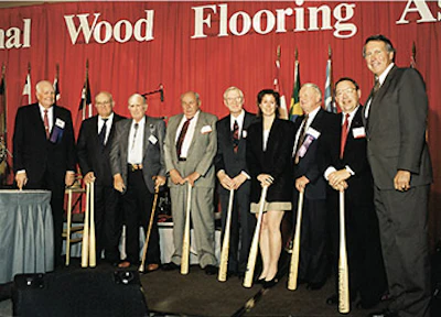 In 1994, Gary Reynolds (second from right) was among the original founders inducted into the NWFA Hall of Fame.