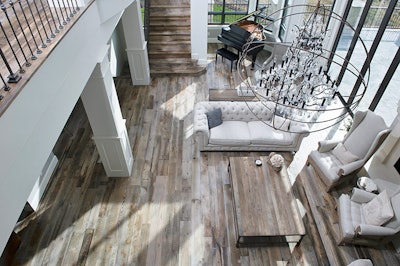 A gray-stained floor by Artistic Floors by Design Inc. in Parker, Colo.