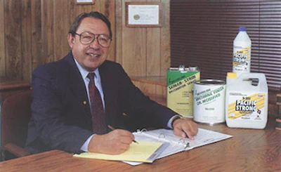 Gary Reynolds pictured at his desk at the BonaKemi USA offices.