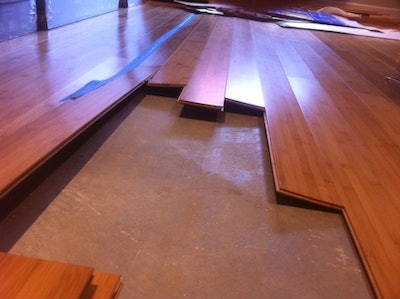 Buckled Bamboo Floor On Slab