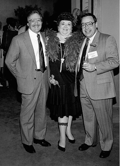 At the Roaring '20s party at the 1988 NWFA convention in Kansas City were, from left, Keijo Hyvonen, Bonnie Holmes and Gary Reynolds.