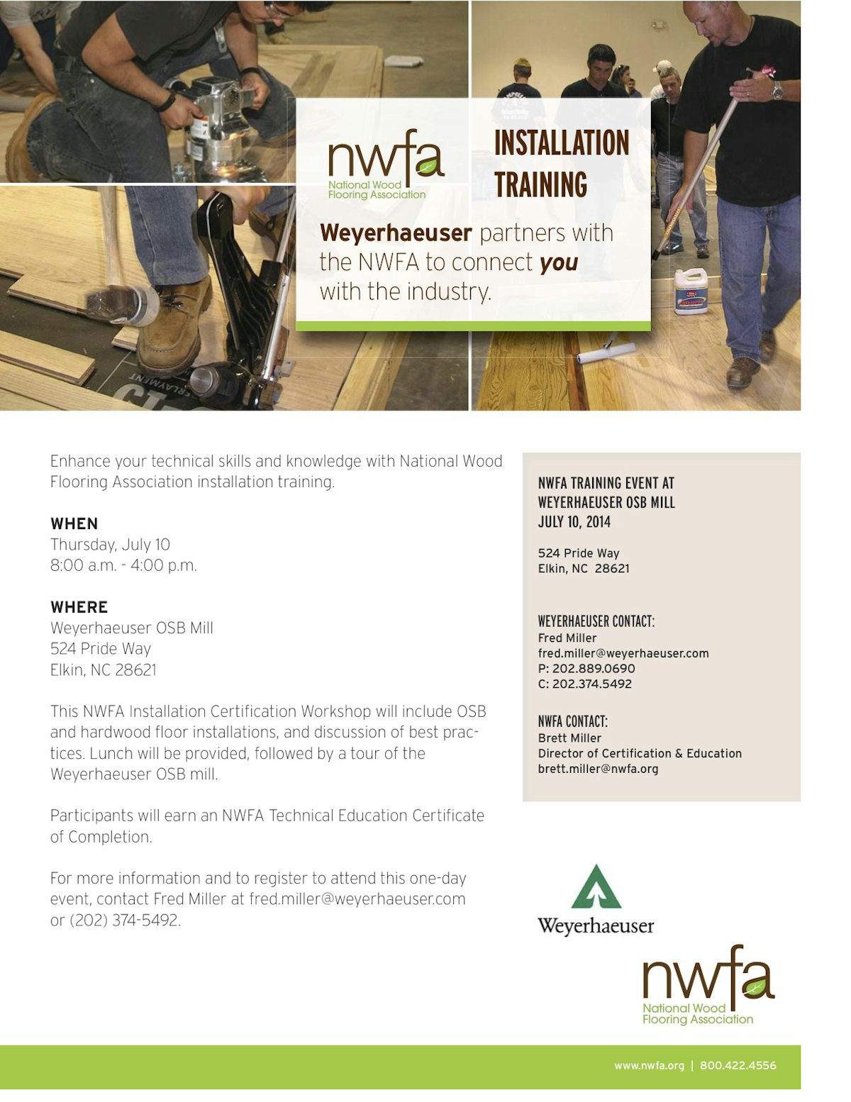 Weyerhaeuser OSB, Hardwood Installation School Planned for July 10 Wood Floor Business