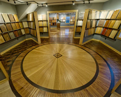 Best CNC/Laser Cut: MP Carroll Hardwood This laser-cut wood floor is located at the company's showroom in Buffalo, N.Y., and uses white oak, wenge and walnut.