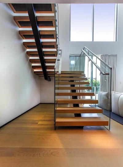 Best Residential: Natural Wood Floors and Design This solid, nail-down project was finished on site for a homeowner in Florida who wanted a floor that would highlight his art collection.