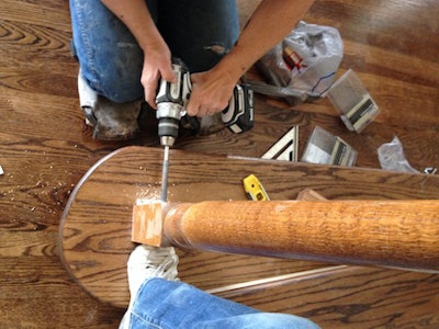 Keith Long Metal Bracket To Newel Post