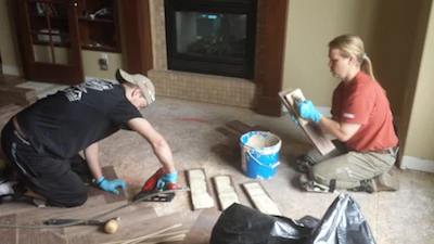 Keith Long John And I Gluing And Nailing