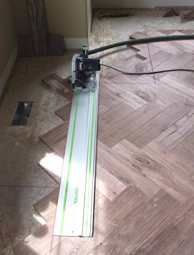 Keith Long Track Saw On Herringbone