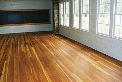 photo of recycled wood floor