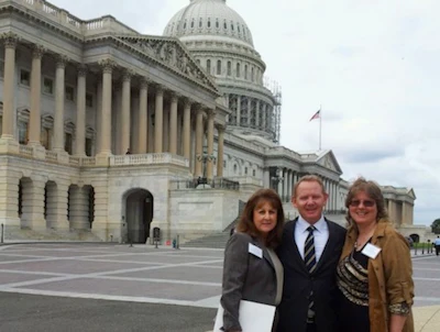 Brenda Cashion, NWFA Chairman Jeff Fairbanks, and me.