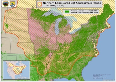 Range Of Northern Long Eared Bat