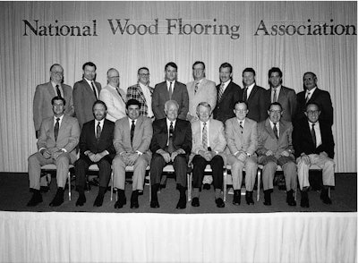 The board of directors of the National Wood Flooring Association at the NWFA convention in Kansas City, Mo., in 1988.