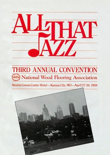 Brochure cover from National Wood Flooring Association 1988 convention in Kansas City, Mo.