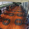 The weight room in the Hatfield-Dowlin Complex at the University of Oregon has an ipé floor. (Eric Evans)