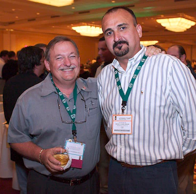 Joe Boone Jr. along with friend Jim Garth at the 2003 NWFA convention in St. Louis.