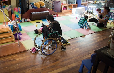 Wheelchair-bound children no longer struggle to maneuver the orphanage floors. (Photos by Corey Jeter)