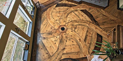 Tom Ourada's celestial floor won the coveted Member's Choice award in the NWFA's 2014 Wood Floor of the Year contest.