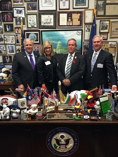 Don Finkell, Emily Finkell, Rep. Joe Wilson (R-S.C.) and Skipper Beal