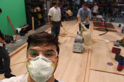 9 18 15 Andrew Averill Sanding Selfie