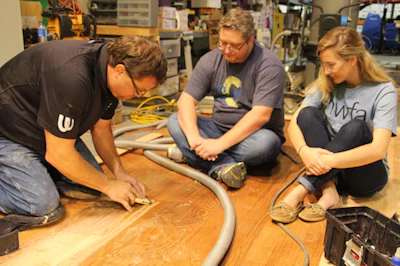 Still at it: Teaching chasing the grain on my panel at NWFA last week.